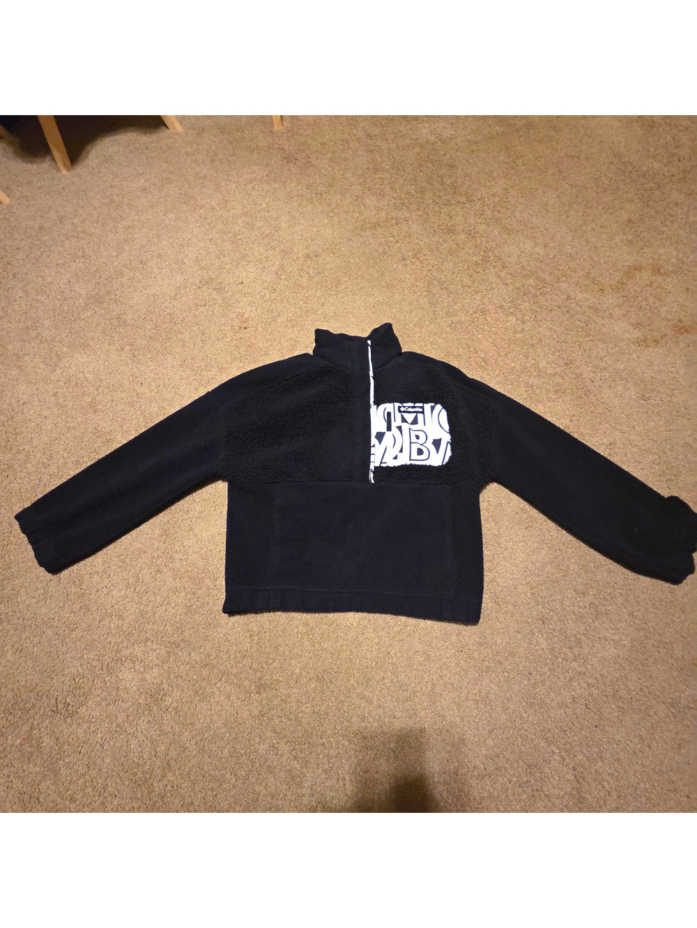 Columbia Women's Sherpa Fleece Half Snap Pullover Black White Size M